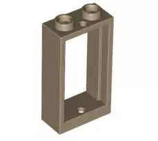 LEGO Türen und Fenster 60593 Fensterrahmen 1x2x3, dunkelbeige