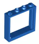 LEGO Türen und Fenster 60594 Fensterrahmen 1x4x3, blau