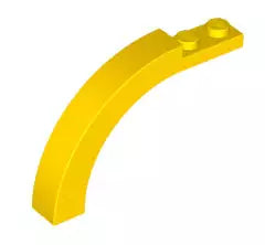 LEGO Schrägsteine 6060 Bogenstein 1x6x3 1/3  mit Noppen, gelb