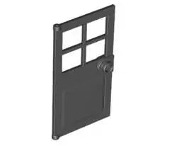LEGO Türen und Fenster 60623 Türblatt für Rahmen 1x4x6, schwarz