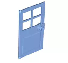 LEGO Türen und Fenster 60623 Türblatt für Rahmen 1x4x6, mittelblau