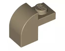 LEGO Sondersteine 6091 Bogenstein 2x1x1 1/3, dunkelbeige