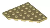 LEGO Sonderplatten 6106 Platte 6x6 mit abgeschrägtem Eck, beige
