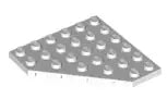 LEGO Sonderplatten 6106 Platte 6x6 mit abgeschrägtem Eck, weiß