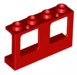 LEGO Türen und Fenster 61345 Fensterrahmen 1x4x2, rot