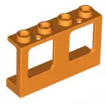LEGO Türen und Fenster 61345 Fensterrahmen 1x4x2, orange