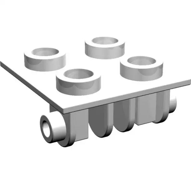 LEGO Gelenke 6134 Scharnierplatte 2x2 (dünn), weiß