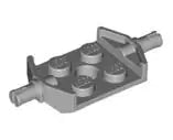 LEGO Fahrzeuge 6157 Platte 2x2 2/3 mit Radachsen, hellgrau