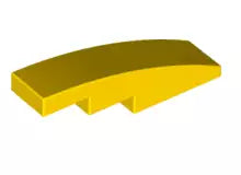 LEGO Schrägsteine 61678 Bogenstein 1x4 ohne Noppen, gelb