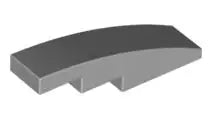 LEGO Schrägsteine 61678 Bogenstein 1x4 ohne Noppen, hellgrau