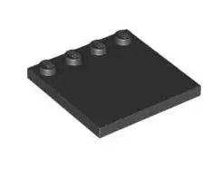 LEGO Fliesen 6179 Fliese 4x4 mit 4 Noppen am Rand, schwarz