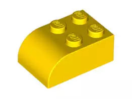 LEGO Schrägsteine 6215 Bogenstein 2x3 mit 4 Noppen, gelb