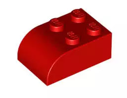 LEGO Schrägsteine 6215 Bogenstein 2x3 mit 4 Noppen, rot