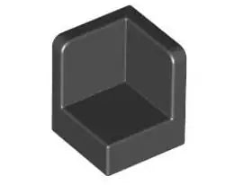 LEGO Wandelemente 6231 Eckpaneel 1x1x1, schwarz