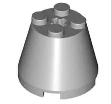 LEGO Schrägsteine 6233 Kegel 3x3x2 mit 4 Noppen, hellgrau
