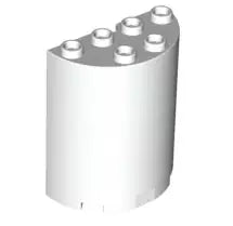 LEGO Wandelemente 6259 Halb-Zylinder 2x4x4, weiß