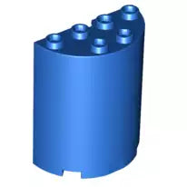 LEGO Wandelemente 6259 Halb-Zylinder 2x4x4, blau