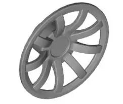LEGO Räder und Reifen 62701 Radkappe 9-Speichen (D=24 mm), mattsilber