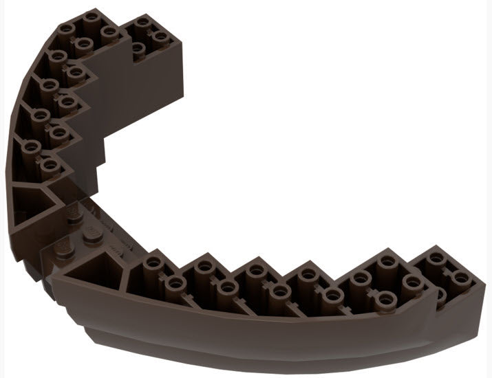 LEGO Boote 64645 Schiffsrumpf-Bug 16x10x3, dunkelbraun