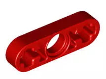 LEGO Technic 6632 Liftarm dünn 1x3 (1 Pinloch, 2 Achsloch), rot