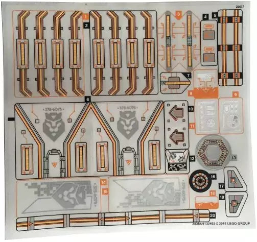 LEGO Nexo Knights  STICKERBOGEN 70317 Fortrex - Die rollende Festung