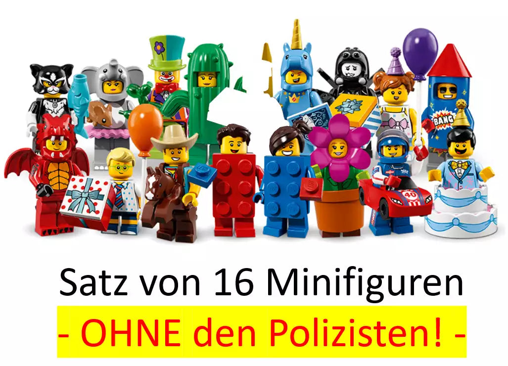 LEGO Minifiguren Serie 18 71021 Satz von 16 Minifiguren (ohne den Polizisten)