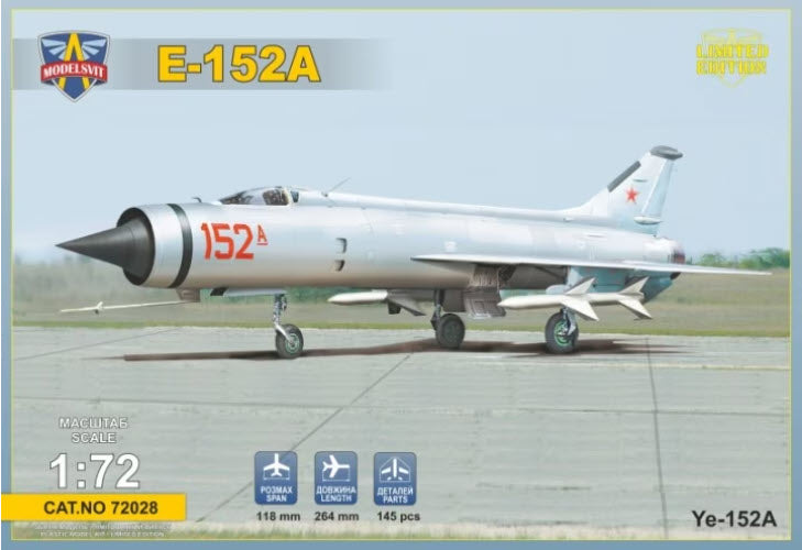 ModelSvit 72028 Ye-152A Soviet twin-engined interceptor prototype, 1:72