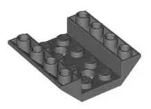 LEGO Schrägsteine 72454 Wanne 4x4 mit 2 Löchern, dunkelgrau