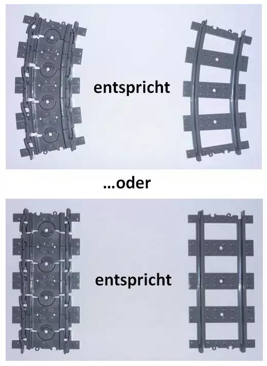 LEGO Eisenbahn 88492c00 Flexibles Schienenelement 4x8, dunkelgrau