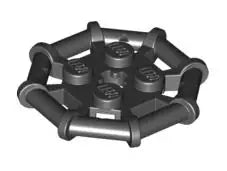 LEGO Sonderplatten 75937 Platte 2x2 mit oktagonalem Rundrahmen, schwarz