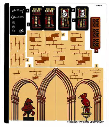 LEGO Harry Potter  STICKERBOGEN Nr.1 75948 Hogwarts Uhrenturm