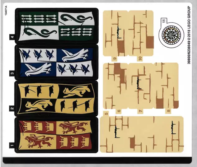 LEGO Harry Potter  STICKERBOGEN Nr.1 75954 Die große Halle von Hogwarts