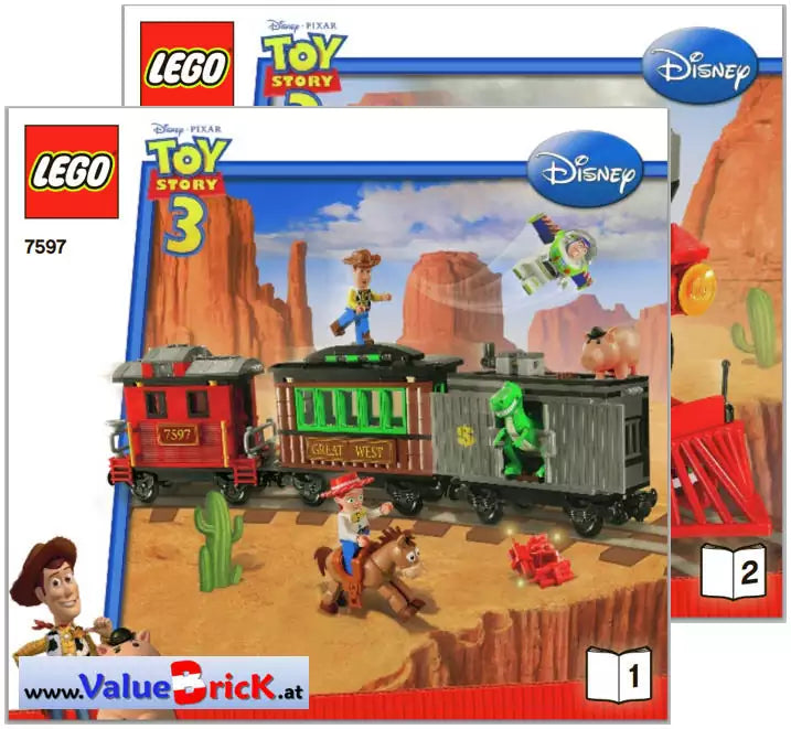 LEGO Toy Story BAUANLEITUNG 7597 Eisenbahnjagd im Wilden Westen