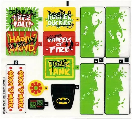 LEGO Super Heroes  STICKERBOGEN Nr.1 76035 Joker-Land