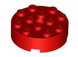 LEGO Steine 87081 Rundstein 4x4 mit Loch, rot