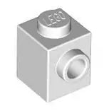 LEGO Sondersteine 87087 Stein 1x1 mit Noppe an einer Seite, weiß