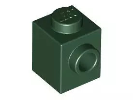 LEGO Sondersteine 87087 Stein 1x1 mit Noppe an einer Seite, dunkelgrün