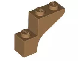 LEGO Steine 88292 Bogensteinsegment 1x3x2, mitteldunkel fleischfarben