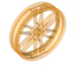 LEGO Räder und Reifen 88517 Motoradfelge 75 x 17mm (Achsloch), transparent-neonorange