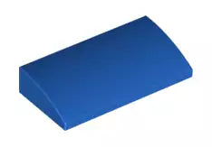 LEGO Schrägsteine 88930 Bogenstein 2x4x2/3 ohne Noppen, blau