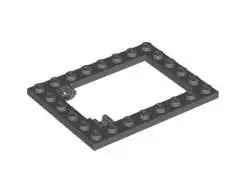 LEGO Sonderplatten 92107 Falltürrahmen 6x8, dunkelgrau