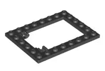 LEGO Sonderplatten 92107 Falltürrahmen 6x8, schwarz