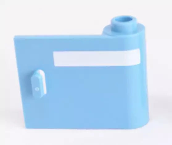 LEGO Türen und Fenster 92263pb004 Tür 1x3x2 Rechtss, mittelblau mit weißem Streifen