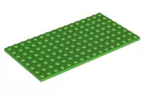 LEGO Platten 92438 Platte 8x16, knallgrün