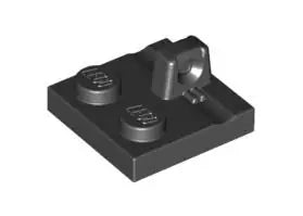 LEGO Gelenke 92582 Scharnierplatte 2x2 (1 obenliegender Finger, rastend), schwarz