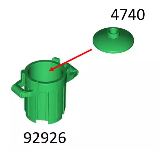 LEGO Behälter 92926 Mülleimer, grün