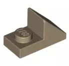 LEGO Schrägsteine 92946 Dachstein 45° 2x1 mit 2/3-Ausschnitt, dunkelbeige