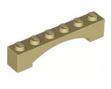 LEGO Steine 92950 Bogenstein 1x6, beige