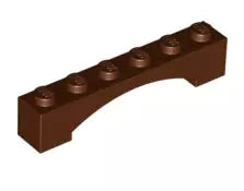 LEGO Steine 92950 Bogenstein 1x6, rotbraun