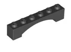 LEGO Steine 92950 Bogenstein 1x6, schwarz
